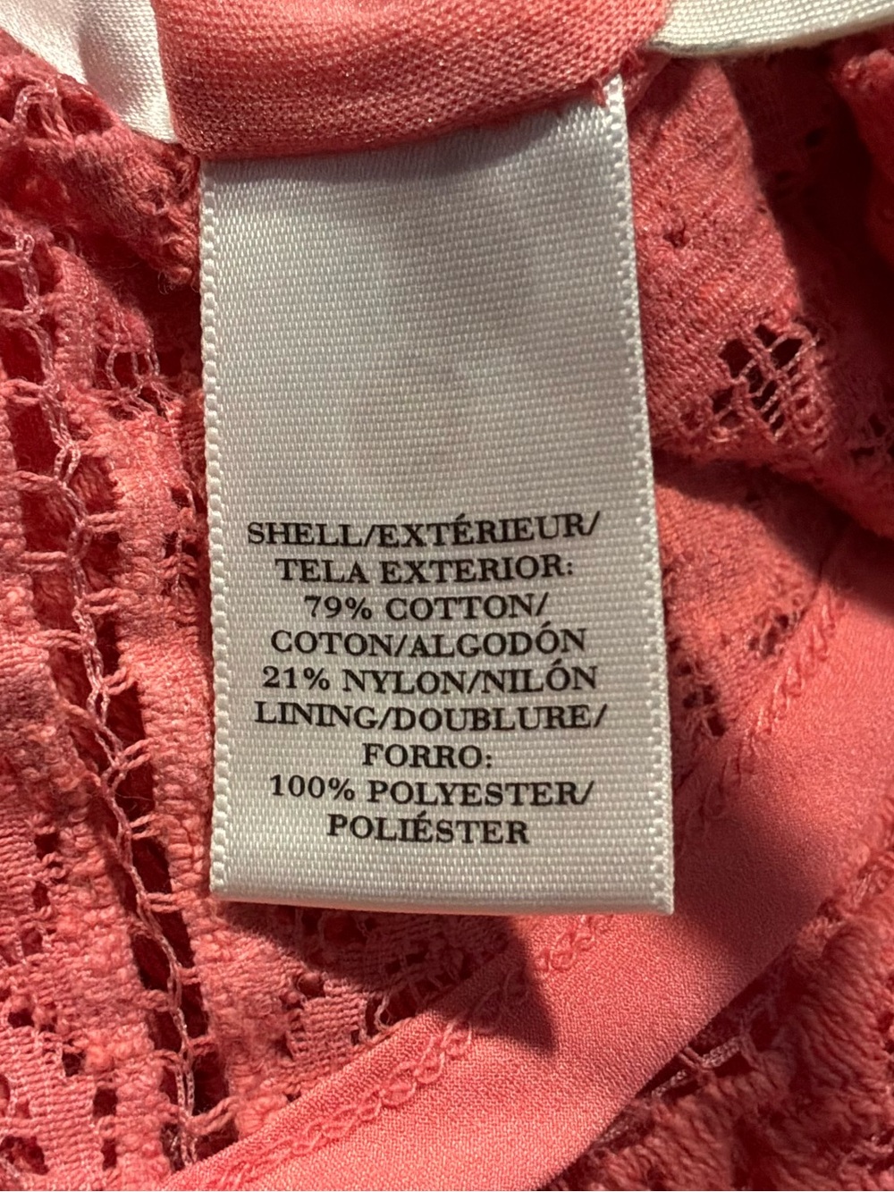 ANN TAYLOR Coral Lace Tank Top - Picture 6 of 6
